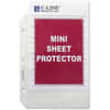 CLI62058 - Top Load Heavyweight Mini Sheet Protectors, For 5 1/2" x 8 1/2" Sheet, 3 x Holes, Ring Binder, Clear, Polypropylene, 50 / Box