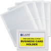 CLI70238 - Self-Adhesive Business Card Holders, Polypropylene, Clear, 1 Pack, 10 card holders
