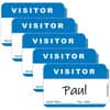 CLI92245 - Adhesive Visitor Name Badges, Visitor, 3 1/2" Width x 2 1/4" Length, Rectangle, White, Paper, 100 / Box