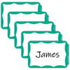 CLI92263 - Self-adhesive Color Border Name Badges, 3 1/2" Width x 2 1/4" Length, Removable Adhesive, Rectangle, Green, 100 / Box