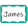 CLI92263 - Self-adhesive Color Border Name Badges, 3 1/2" Width x 2 1/4" Length, Removable Adhesive, Rectangle, Green, Self-adhesive, 100 / Box