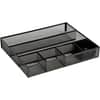 ROL22131 - Expressions Mesh Deep Drawer Organizer, 6 Compartment(s), 2.38" Height x 15.18" Width x 11.88" Depth, Black, Steel, 1 Each