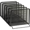 ROL22141 - Expressions 22141 Mesh Stacking Sorter, 5 Compartment(s), 7.50" Height x 8.50" Width x 14.25" Depth, Desktop, Stackable, Black, Steel, 1 Each