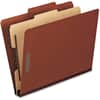 PFX1157R - 2/5 Tab Cut Letter Recycled Classification Folder, 8 1/2" x 11", 2" Expansion, 3 Fastener(s), 2" for Folder, 1" for Divider, 1 Divider(s), 25 pt., Pressboard, Tyvek, Red