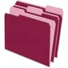 PFX15213BUR - 1/3 Tab Cut Letter Recycled Top Tab File Folder, 8 1/2" x 11", Top Tab Location, Assorted Tab Position, 11 pt., 1 Plys, Burgundy, Acid-free, 10% Recycled, 100 / Box