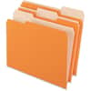 PFX15213ORA - 1/3 Tab Cut Letter Recycled Top Tab File Folder, 8 1/2" x 11", Top Tab Location, Assorted Tab Position, 11 pt., 1 Plys, Orange, Acid-free, 10% Recycled, 100 / Box