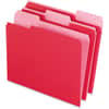 PFX15213RED - 1/3 Tab Cut Letter Recycled Top Tab File Folder, 8 1/2" x 11", Top Tab Location, Assorted Tab Position, 11 pt., 1 Plys, Red, Acid-free, 10% Recycled, 100 / Box
