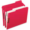 PFX21319 - 1/3 Tab Cut Letter Recycled Top Tab File Folder, 8 1/2" x 11", 2" Expansion, 2 Fastener(s), 2" for Folder, Top Tab Location, Assorted Tab Position, Red, Reinforced, Embossed, 10% Recycled, 50 / Box