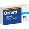 OXF31 - Ruled Index Cards, 3" x 5" , White, 100 Per Pack, 3" x 5", 72 lb Basis Weight, Sustainable Forestry Initiative (SFI), Durable, White, 100 / Pack