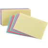 OXF35810 - Ruled Rainbow Pack Index Cards, 5" x 8", Sustainable Forestry Initiative (SFI), Acid-free, Cherry, Blue, Green, Canary, Violet, 100 / Pack