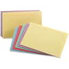 OXF40280 - Color Index Cards, 3" x 5", 100 lb Basis Weight, Sustainable Forestry Initiative (SFI), Acid-free, Green, Canary, Violet, Blue, Cherry, 100 / Pack