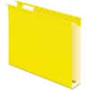 PFX4152X2YEL - Letter Hanging Folder, 2" Folder Capacity, 8 1/2" x 11", Folder, Pressboard, Yellow, Reinforced, Reinforced Gusset, Acid-free, 25 / Box