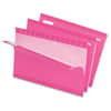 PFX415315PIN - 1/5 Tab Cut Legal Recycled Hanging Folder, 8 1/2" x 14", Pink, Reinforced, 10% Recycled, 25 / Box