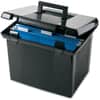 PFX41742 - Portafile File Storage Box, External Dimensions: 14" Width x 11.1" Depth x 11" Height, Media Size Supported: Letter, Plastic, Black, For File, 1 Each