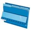 PFX421013BLU - 1/3 Tab Cut Letter Recycled Top Tab File Folder, 8 1/2" x 11", Top Tab Location, Assorted Tab Position, Blue, 10% Recycled, 100 / Box