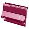 PFX421013BUR - 1/3 Tab Cut Letter Recycled Top Tab File Folder, 8 1/2" x 11", Burgundy, 10% Recycled, 100 / Box