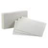 OXF51 - Top Quality Ruled Index Cards, 5" x 8", 85 lb Basis Weight, Sustainable Forestry Initiative (SFI), White, 100 / Pack
