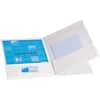 OXF51704 - Showfolio Letter Pocket Folder, 8 1/2" x 11", 100 Sheets Capacity, 2 Internal Pocket, White, Laminated, High Gloss, Soil Resistant, Moisture Resistant, Die-cut, Twin Pocket, 25 / Box