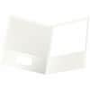 OXF51704 - Showfolio Letter Pocket Folder, 8 1/2" x 11", 100 Sheets Capacity, 2 Pocket, White, Laminated, High Gloss, Die-cut, Twin Pocket, Acid-free, Reinforced Side, Tear Resistant, Storage Pocket, Card Holder