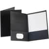 OXF53406 - Letter Pocket Folder, 8 1/2" x 11", 100 Sheets Capacity, 2 Pocket(s), Black, 1 Each
