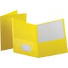 OXF57509 - Letter Recycled Pocket Folder, 8 1/2" x 11", 100 Sheets Capacity, 2 Internal Pocket(s), Leatherette, Yellow, Turned Edge, 10% Recycled, 25 / Box
