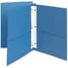 OXF57701 - Letter Recycled Pocket Folder, 8 1/2" x 11", 85 Sheets Capacity, 3 Fastener, 1/2" for Folder, 2 Inside Front & Back Pocket, Leatherette, Light Blue, Tear Resistant, Durable, Punched, 10% Recycled