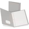 OXF57705 - Letter Recycled Pocket Folder, 8 1/2" x 11", 3 Fastener(s), 1/2" for Folder, 2 Inside Front & Back Pocket(s), Leatherette, Gray, Tear Resistant, Durable, 10% Recycled, 25 / Box