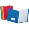 OXF57713 - Letter Recycled Pocket Folder, 8 1/2" x 11", 3 Fastener(s), 1/2" for Folder, 2 Inside Front & Back Pocket(s), Leatherette, Blue, Green, Yellow, Orange, Red, Tear Resistant, 10% Recycled, 25 / Box
