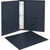 OXF57738 - Letter Recycled Pocket Folder, 8 1/2" x 11", 3 Fastener(s), 1/2" for Folder, 2 Inside Front & Back Pocket(s), Leatherette, Dark Blue, Tear Resistant, 10% Recycled, 25 / Box
