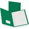OXF57756 - Letter Recycled Pocket Folder, 8 1/2" x 11", 3 Fastener(s), 1/2" for Folder, 2 Inside Front & Back Pocket(s), Leatherette, Hunter Green, Tear Resistant, 10% Recycled, 25 / Box