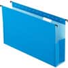 PFX59303 - SureHook 1/5 Tab Cut Legal Recycled Hanging Folder, 8 1/2" x 14", 600 Sheets Capacity, 3" Expansion, Assorted Tab Position, Paper, Blue