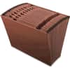 PFXER17A - Letter Recycled Expanding File, 8 1/2" x 11", 21 Pocket(s), Red Fiber, Red Fiber, Reinforced Gusset, Burst Resistance, Tear Resistant, Preprinted, 100% Recycled, 1 Each