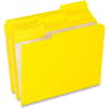PFXR15213YEL - 1/3 Tab Cut Letter Recycled Top Tab File Folder, 8 1/2" x 11", 11 pt., Yellow, Reinforced Tab, 10% Recycled, 100 / Box
