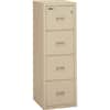 FIR4R1822CPA - Insulated Turtle File Cabinet - 4-Drawer, 17.7" Width x 22.1" Depth x 52.8" Height, 4 x Drawer(s) for File, Letter, Legal, Fire Resistant, Parchment, Powder Coated, Steel