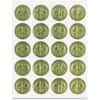 GEO20014 - Gold Embossed Seals, 2" Diameter, For Certificate, Note Card, Proposal, Golden, 100 / Pack