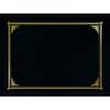 GEO45331H - Letter, A4 Recycled Certificate Holder, 8 1/2" x 11" , 10" x 8" , 8 17/64" x 11 11/16", Linen, Black, Die-cut, Embossed, 30% Recycled, 6 / Pack