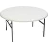 ICE65263 - IndestrucTable TOO 1200 Series Round Folding Table, Round Top, Four Leg Base, 600 lb Capacity, 1" Table Top Thickness x 60" Table Top Diameter, 29" Height, Indoor, Outdoor, Platinum, Powder Coated