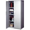 ICE92573 - Officeworks 4-Shelf Storage Cabinet, 36" Width x 22" Depth x 72" Height, 4 x Shelf(ves), 125 lb Load Capacity, Key Lock, Scratch Resistant, Dent Proof, Chemical Resistant, Platinum