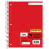MEA05512 - One-subject Spiral Notebook, 70 Sheets, Spiral, College Ruled Front Ruling, 8" x 10 1/2" Sheet Size, White Paper, Assorted Board Cover, Heavyweight, Punched, 1 Each