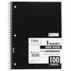 MEA05514 - Spiral Bound Wide Ruled Notebooks, 100 Sheets, Spiral, 8" x 10 1/2" Sheet Size, White Paper, Assorted Cover, Back Board, 1 Each