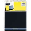 MEA59880 - Premium Wirebound Legal Pads, 70 Sheets, Spiral, 20 lb Basis Weight, 8 1/2" x 11 3/4" Sheet Size, Canary Paper, Navy Board Cover, Heavyweight, Micro Perforated, Spiral Lock, Stiff-back, 1 Each