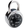 MLK1500D - Combination Lock, Stainless Steel, 1.87" Wide, Silver
