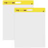 MMM566 - Self-Stick Easel Pads, 20 Sheets, Plain, Stapled, 18.50 lb Basis Weight, 20" x 23" Sheet Size, White Paper, Cardboard Cover, Resist Bleed-through, Removable, Sturdy Back, 1 Pack