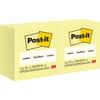 MMM654YW - Notes Original Notepads, 3" Flag/Note Width x 3" Flag/Note Length, Square, 100 Sheets per Pad, Unruled, Canary Yellow, Paper, Self-adhesive, Repositionable, 1 Pack