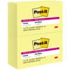 MMM65512SSCY - Super Sticky Notes, 1080, 3" Flag/Note Width x 5" Flag/Note Length, Rectangle, 90 Sheets per Pad, Unruled, Yellow, Paper, Self-adhesive, 12 / Pack
