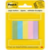 MMM6705AU - Page Markers, 100, 1/2" Flag/Note Width x 2" Flag/Note Length, Rectangle, Unruled, Electric Blue, Yellow, Aqua Wave, Light Mulberry, Neon Green, Paper, Removable, Self-adhesive, 1 Pack