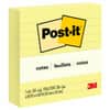 MMM675YL - Lined Notes, 300, 4" Flag/Note Width x 4" Flag/Note Length, Square, 300 Sheets per Pad, Ruled, Canary Yellow, Paper, Recyclable, 1 Pad