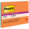 MMM6845SSP - Super Sticky Notes - Energy Boost Color Collection, 180, 6" Flag/Note Width x 8" Flag/Note Length, Rectangle, 45 Sheets per Pad, Unruled, Vital Orange, Tropical Pink, Limeade, Blue Paradise