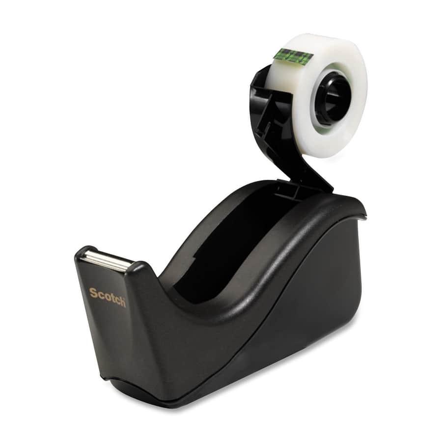 Two-tone Desktop Office Tape Dispenser by Scotch MMMC60BK