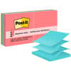 MMMR330AN - Pop-up Adhesive Note, 600, 3" Flag/Note Width x 3" Flag/Note Length, Square, 100 Sheets per Pad, Unruled, Electric Blue, Limeade, Neon Orange, Neon Pink, Concord, Paper